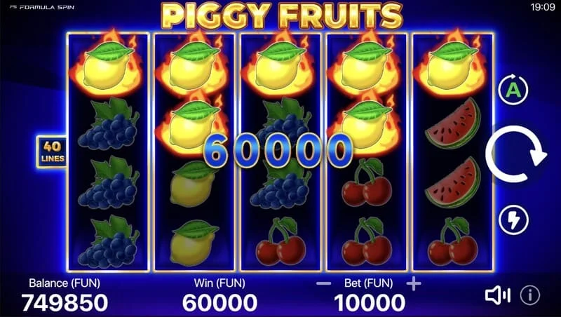 Piggy Fruits – liels laimests no Piggy Feature ar nejaušiem Wild simboliem