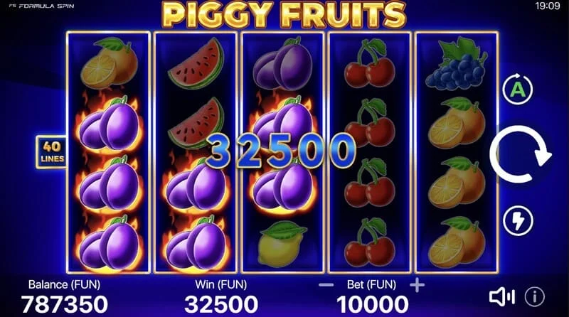 Piggy Fruits – cūciņu-krājkasīšu un augļu simbolu kombinācija